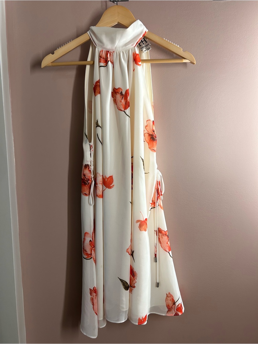 Haute Hippie Ivory Dress with Orange Floral Accents